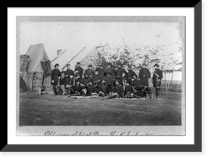 Officers of 61st New York Infantry, Falmouth, Va., April 1863 Classic, Vintage Poster