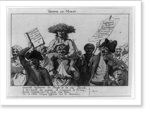 Vintage Americana Print - Triomphe de Marat - Framed Wall Art Gift Idea
