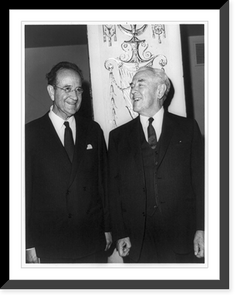 Historic Framed Print, [Ben Cohen (left) and Tommy Corcoran (right) posed, standing, full-length],  17-7/8" x 21-7/8"