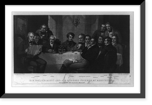 Sir Walter Scott and his literary friends at Abbotsford.painted by Thos. Faed ; engd. by J. Sartain, Phila, Vintage Print