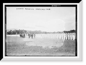 Historic Framed Print, Viscount Haldane reviewing Cadets at West Point,  17-7/8" x 21-7/8"