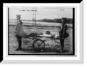 Historic Framed Print, Field ambulance, U.S. Army,  17-7/8" x 21-7/8"