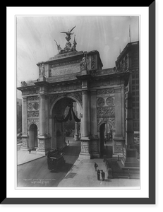 Historic Framed Print, Victory Arch, Madison Square and 25th St., New York City,  17-7/8" x 21-7/8"