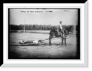 Historic Framed Print, Travois or Indian ambulance, U.S. Army,  17-7/8" x 21-7/8"