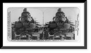 Historic Framed Print, Sampson's fleet. U.S. battleship Oregon. forward deck,  17-7/8" x 21-7/8"