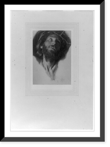 Historic Framed Print, [Christ with crown of thorns, looking up] - 3,  17-7/8" x 21-7/8"