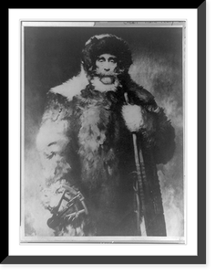 Robert E. Peary, three-quarter length portrait, standing, facing front, in costume he wore when he discovered the North Pole, Historic Reproduction