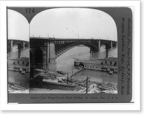 Antique Photo Print - St. Louis - The Magnificent Eads Bridge, Mo