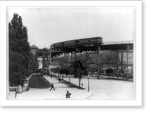 Vintage Railroad - Railroads & Depots - Elevated railroad at 110th St