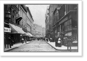 Antique City View - Boston - Mass., Winter Street - Vintage Wall Art Gift