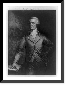 Historic Framed Print, [Alexander Hamilton, three-quarter length portrait, standing, left hand on hip, facing left],  17-7/8" x 21-7/8"