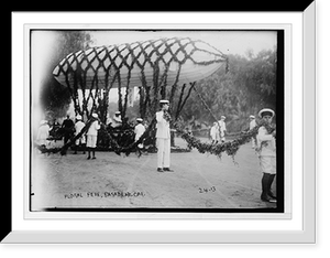 Floral Fete, with dirigible, Pasadena, Calif, Vintage Wall Art