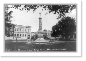 Vintage Building Photo - Confederate Monument and Skye Hotel