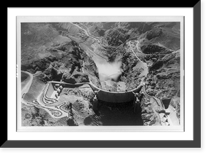 Aerial view of Boulder Dam, Arizona, looking south, Vintage Poster
