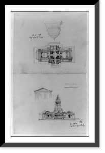 West Virginia Capitol Complex (Charleston, W. Va.). Sketch plan and three elevation studies.CG, Antique Wall Art