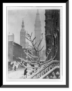 Two towers. New York.Alfred Stieglitz, Vintage Wall Art