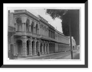 Historic Framed Print, [Homes in Havana, Cuba],  17-7/8" x 21-7/8"