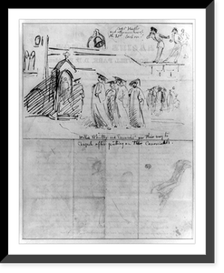 Willie Whistler and camarades" on their way to the chapel after putting on their canonicals" Classic, Historic Reproduction