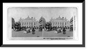 Grand Opera, the largest theatre in the world, cost six million dollars, Paris, France.photographed and published by B.W. Kilburn, Antique Print