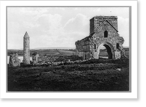 Vintage Landscape - Ruins, Devenish Island, Lough Erne
