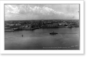 Antique Bird's Eye View - Panorama of Havana, Cuba