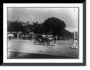 Historic Framed Print, [The Prado and Gran Hotel Inglaterra in Havana, Cuba],  17-7/8" x 21-7/8"