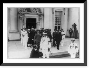 Historic Framed Print, Remains of the late president leave the White House,  17-7/8" x 21-7/8"