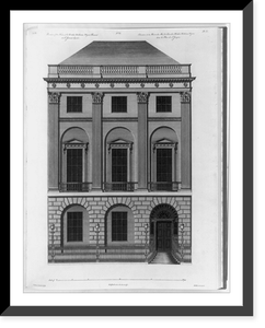 Elevation of the house of Sir Watkin Williams Wynn, baronet, in St. James's Square.Rt. Adam, architect, 1772 ; Jno. Roberts, incidit, Vintage Wall Art