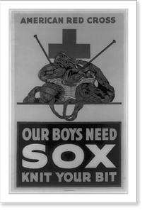 Vintage Americana Print - Our boys need sox, knit your bit (1)