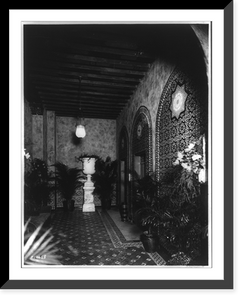 Historic Framed Print, Cuba, Havana, interior of the Hotel Sevilla-Biltmore.American Photo Studios, Havana, Cuba.,  17-7/8" x 21-7/8"