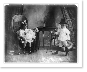Antique Photo Print - A Very serious case - Antique Wall Decor Print