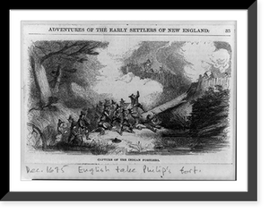Historic Framed Print, Capture of the Indian fortress,  17-7/8" x 21-7/8"