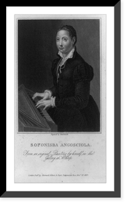 Sofonisba Angosciola, from an original painting by herself in the Gallery at Althorp.engraved by Hawksworth. Classic, Antique Print