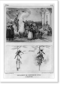 Vintage Photo Print - Brulement de l'effigie du juda