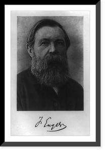Friedrich Engels, head-and-shoulders portrait, facing front Classic, Antique Wall Art