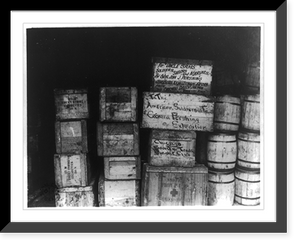 Cigarettes and tobacco purchased by various enterprises and turned over to the Quartermaster Corps for distribution, Dombasle (Meuse), France.Signal Corps, U.S.A, Vintage Wall Art