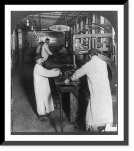 Vintage Photo Print - Chicago - Beef cutting machine, Armour's