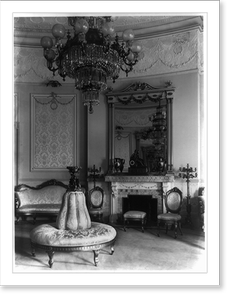 Antique Architecture - Washington, DC - Blue Room in the White House