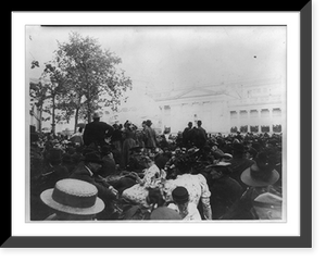 Historic Framed Print, [Crowd waiting for balloon ascension, World's Columbian Exposition,Chicago, Ill.],  17-7/8" x 21-7/8"