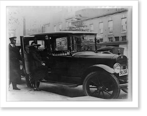 Historic Photo Print - Washington DC - Woman getting into back seat