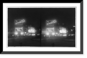 Historic Framed Print, [Broadway and Herald Square Theatre at night, New York City],  17-7/8" x 21-7/8"