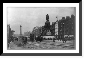 Sackville St., Dublin, Ireland, with O'Connell statue in foreground, Vintage Poster