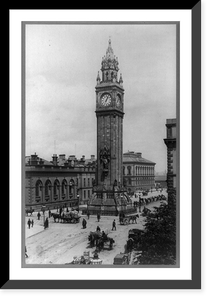 Albert Memorial Clock Tower, Belfast, Ireland, Vintage Wall Art