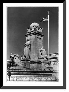 Historic Framed Print, [Columbus Fountain, Washington, D.C.],  17-7/8" x 21-7/8"