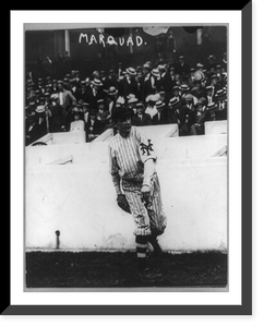 Historic Framed Print, [Richard William Rube" Marquard,  baseball player for New York,  throwing baseball]",  17-7/8" x 21-7/8"