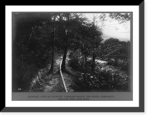 Showing type of country through which the hotel company's private pipe line runs, Historic Print