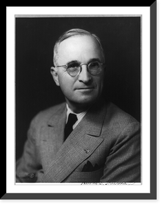 Historic Framed Print, [Harry S. Truman, head-and-shoulders portrait, facing right],  17-7/8" x 21-7/8"
