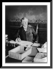 Alfred Elliott Bates, Paymaster General, half-length portrait, seated at desk, facing right, Historic Reproduction