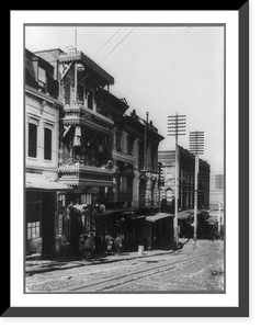 View in Chinatown, San Francisco, California, Historic Print