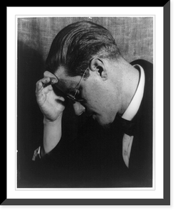 James Joyce, half-length portrait, left profile, with hand to forehead, Antique Poster